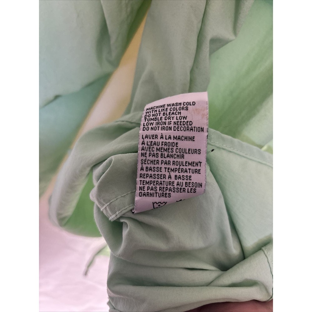 World Wide Sportsman Shirt Mens Large Green Long Sleeve Button Up Medium EUC I12 - Picture 7 of 7